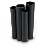 مواسير HDPE بولي ايثيلين عالي الكثافة PE 63 ضغط 6 بار قطر 355 مم سمك 20.1 مم لون أسود