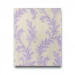 Italian Wall Covering  Beige With Purple Color, Size 10m×0.70m, Model 12034
