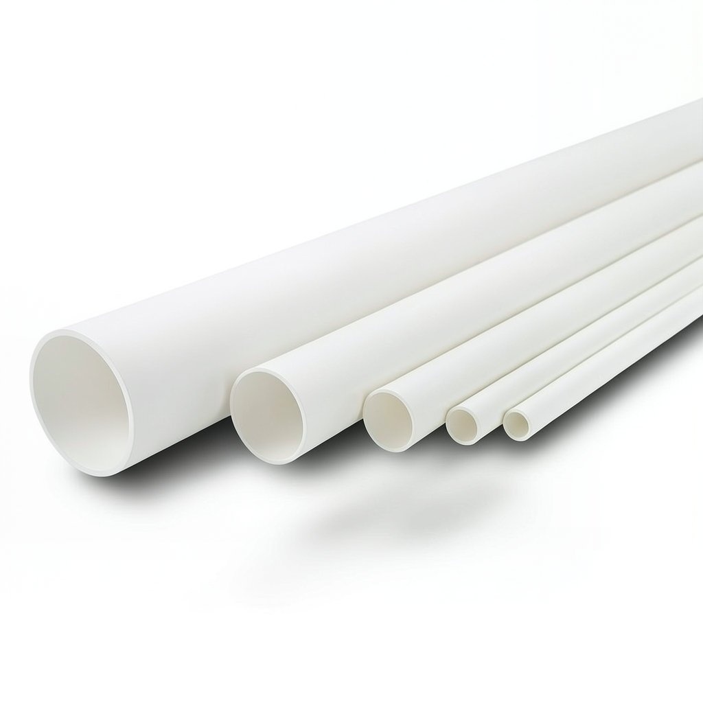 مواسير UPVC الوطني جدول 40 مقاس ½ إنش سمك 2.77 مم لون أبيض