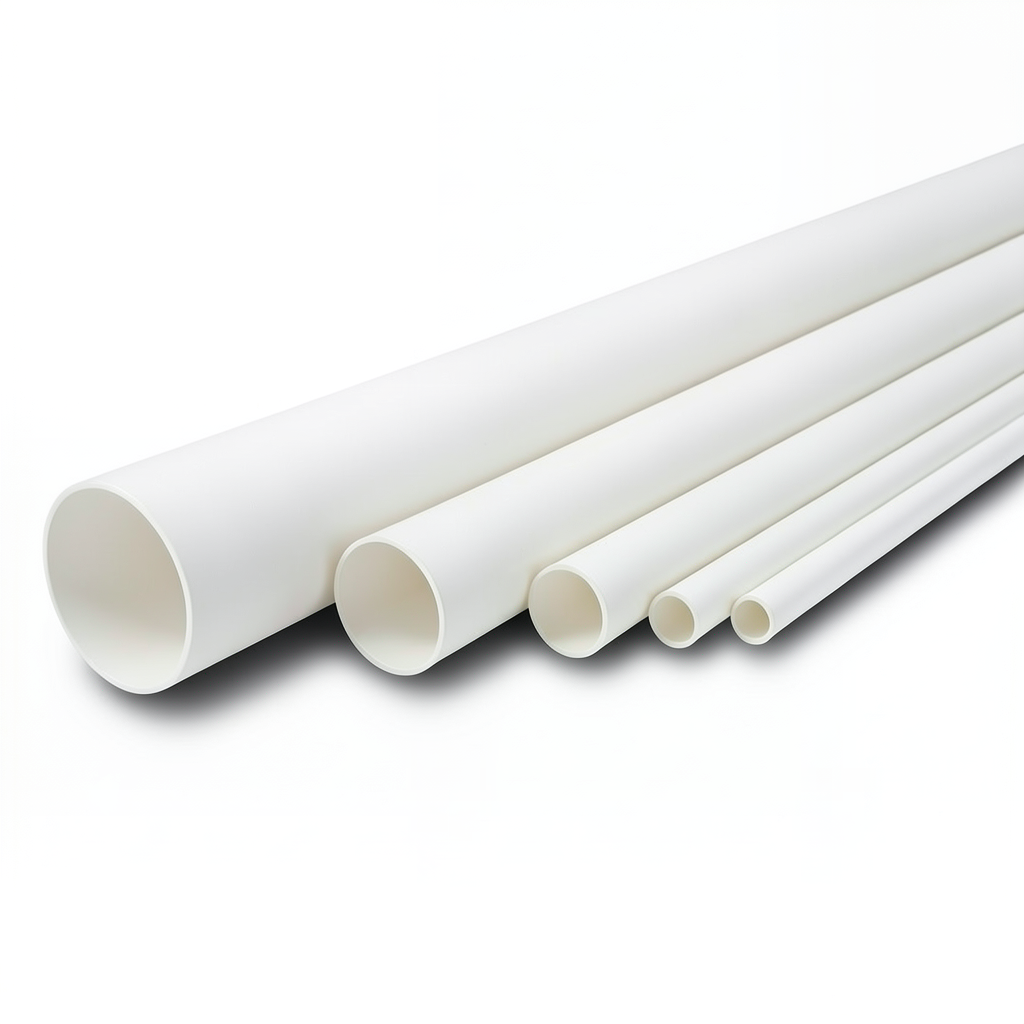 مواسير UPVC جدول 40 مقاس ½ 1 إنش سمك 3.68 مم لون أبيض