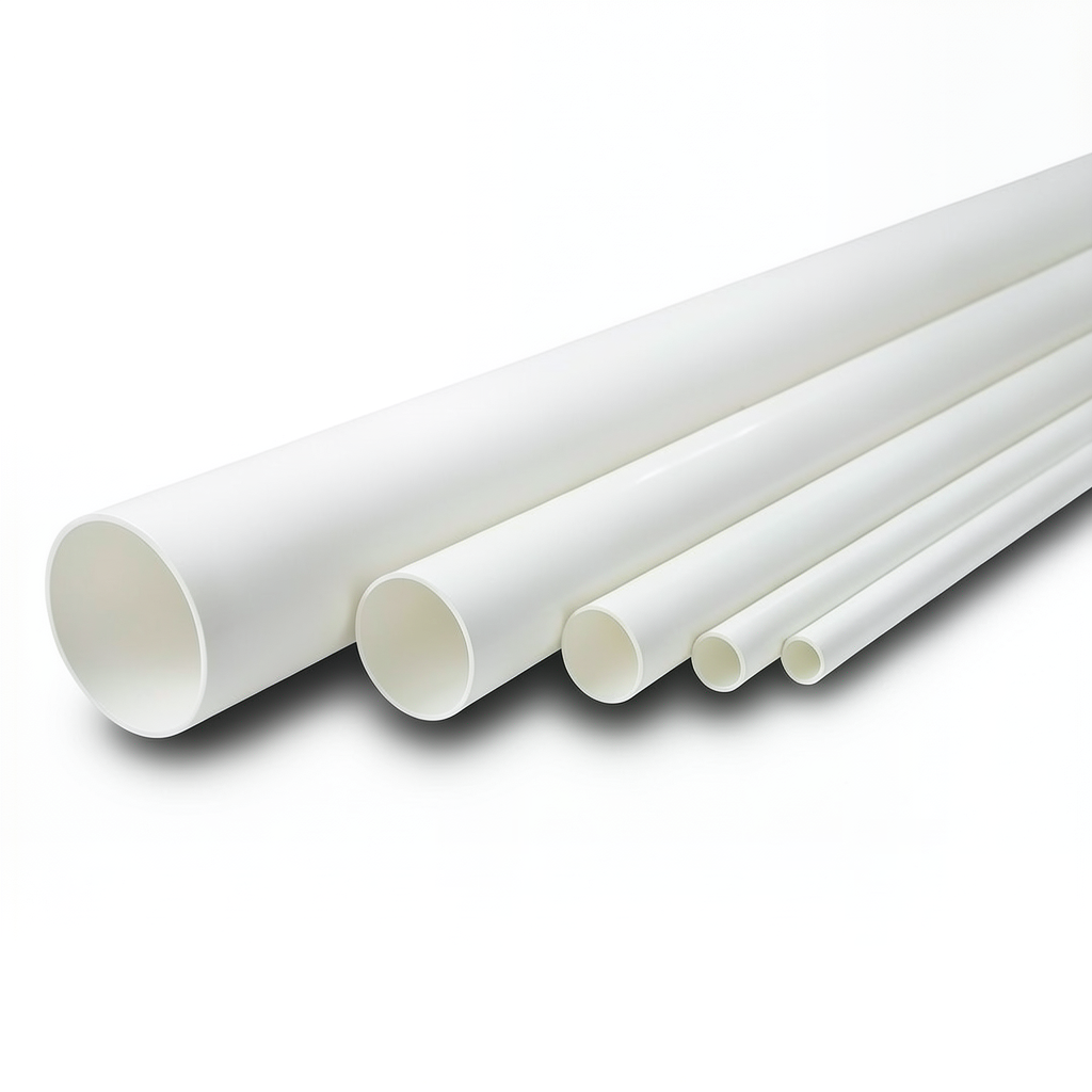 مواسير UPVC جدول 40 مقاس ½ 1 إنش سمك 3.68 مم لون أبيض
