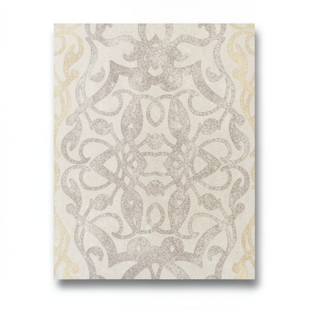 Patterned Wall Decoration 10m×1.06m Beige Color, Model 5511