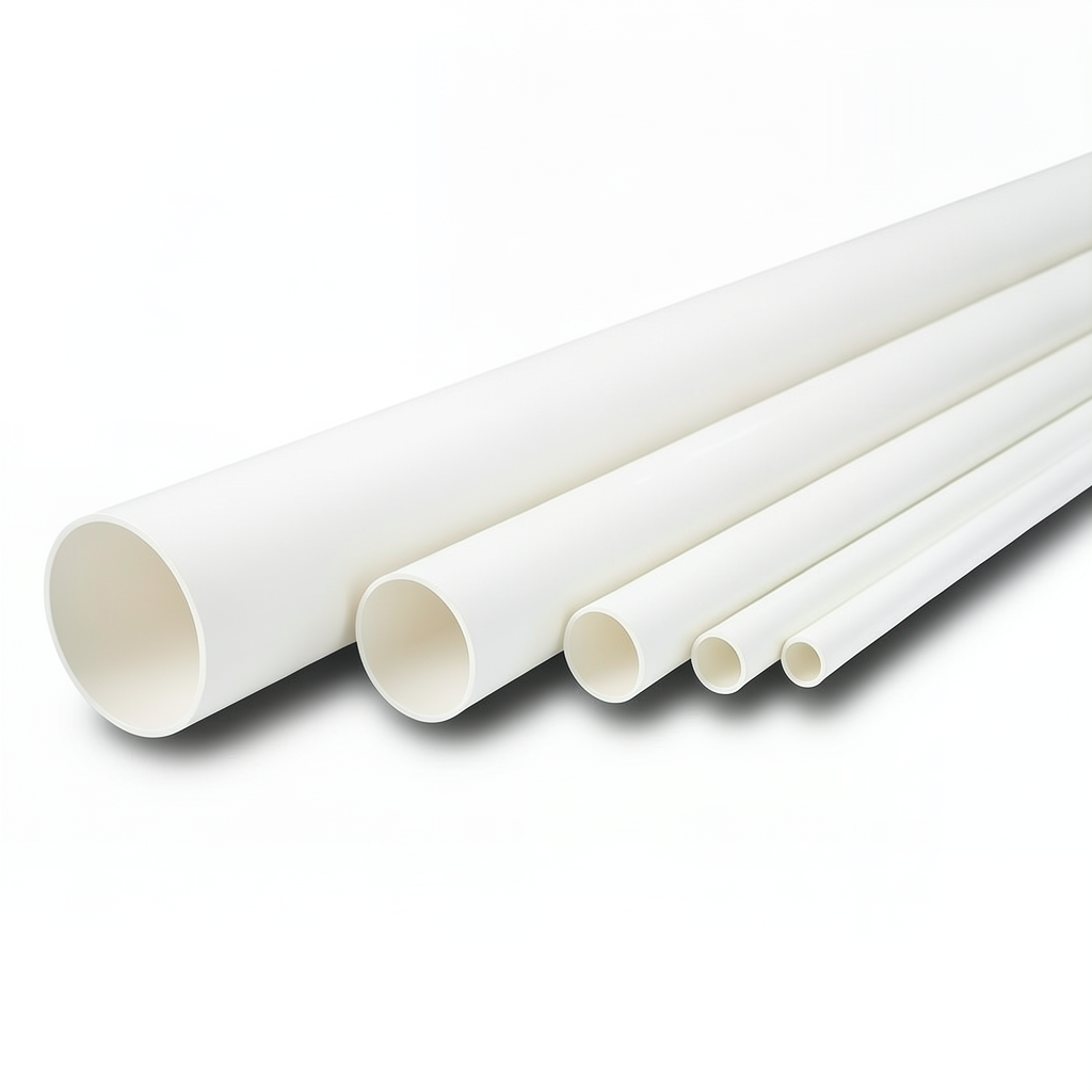 مواسير UPVC الوطني جدول 40 مقاس 8 إنش سمك 8.18 مم لون أبيض