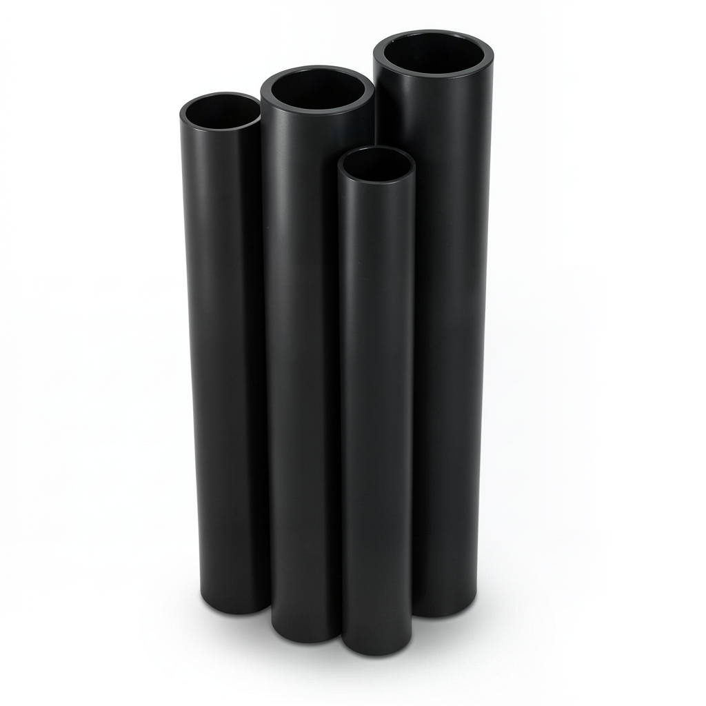 Al-Rajhi HDPE Pipes PE 63 Pressure 6 Bar Outside Diameter 140 mm Thickness 8 mm Black