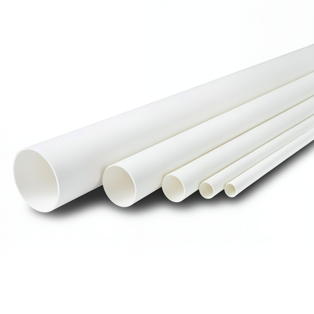 مواسير UPVC ضغط 6.9 بار مقاس 6 إنش سمك 4.11 مم لون أبيض