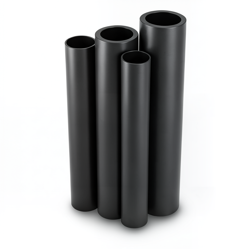 HDPE Pipes PE 63 Pressure 6 Bar Outside Diameter 160 mm Thickness 9.1 mm Black