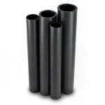 مواسير HDPE بولي ايثيلين عالي الكثافة PE 63 ضغط 6 بار قطر خارجي 180 مم سمك 10.2 مم لون أسود