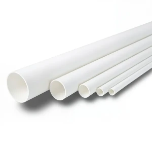 مواسير UPVC ضغط اسمي 8.6 بار مقاس ½ و1 إنش سمك 1.52 مم لون أبيض