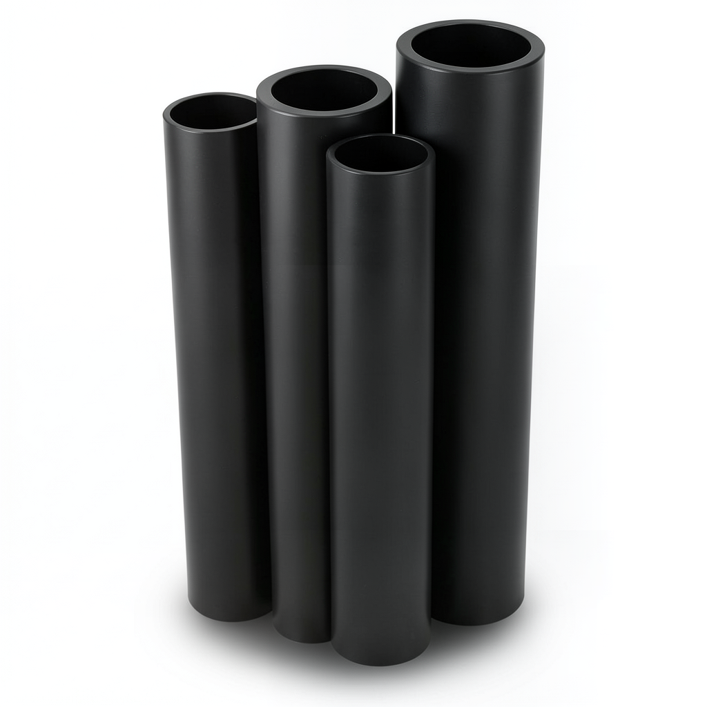 HDPE Pipes PE 63 Pressure 6 Bar Outside Diameter 180 mm Thickness 10.2 mm Black
