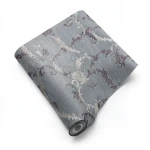 Pattrened Wallpaper Gray Color Size 10m×1.06m Model 5519