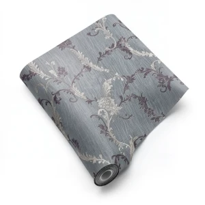 Pattrened Wallpaper Gray Color Size 10m×1.06m Model 5519