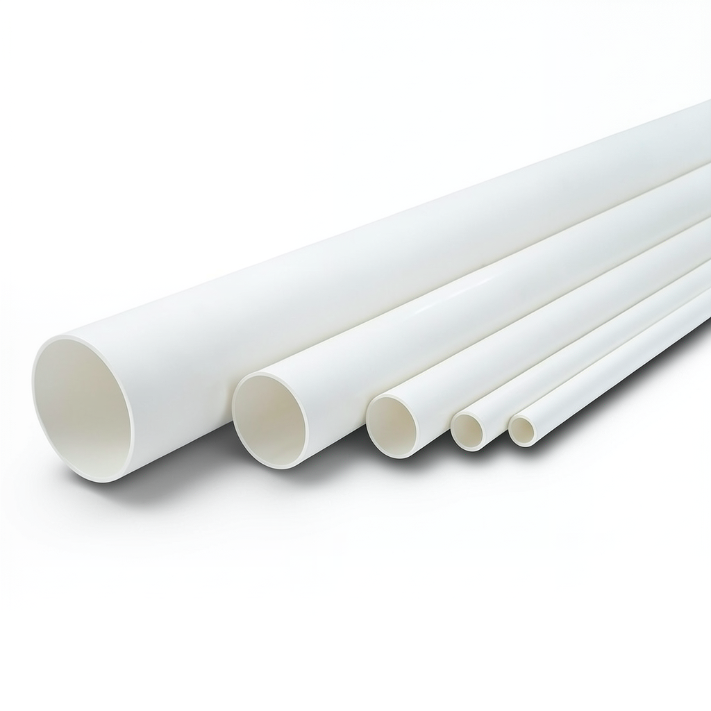 مواسير UPVC ضغط 8.6 بار مقاس 4 إنش سمك 3.51 مم لون أبيض