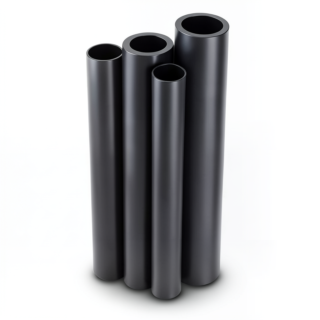 HDPE Pipes PE 63 Pressure 6 Bar 225 mm Diameter 12.8 mm Thickness Black