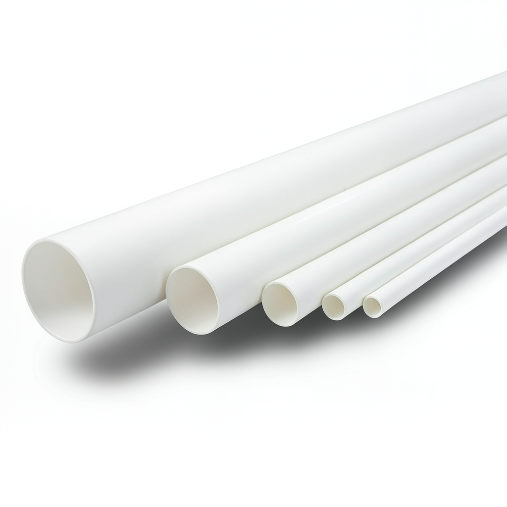 UPVC Pipes Nominal Pressure 8.6 Bar Size 6 Inch Thickness 5.18 mm White