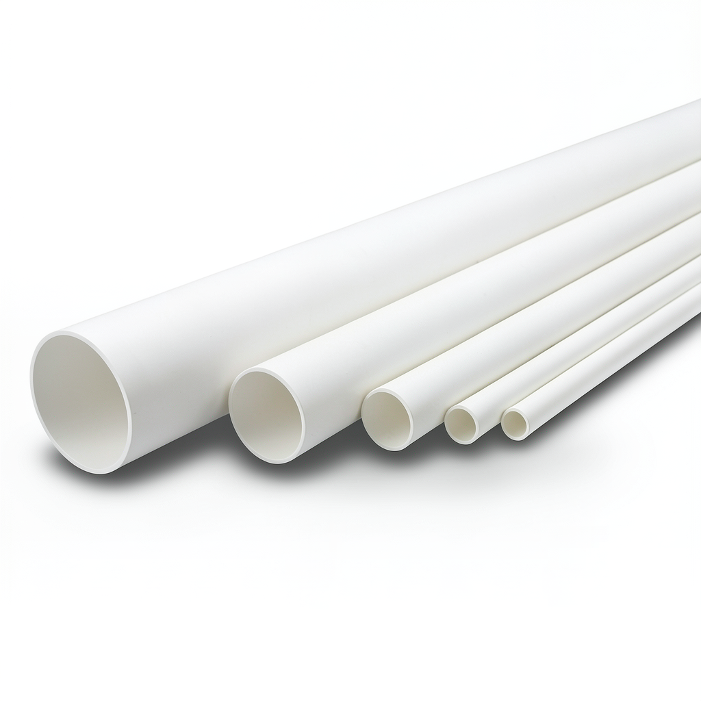 مواسير UPVC ضغط اسمي 11 بار مقاس ¼ 1 إنش سمك 1.63 مم لون أبيض