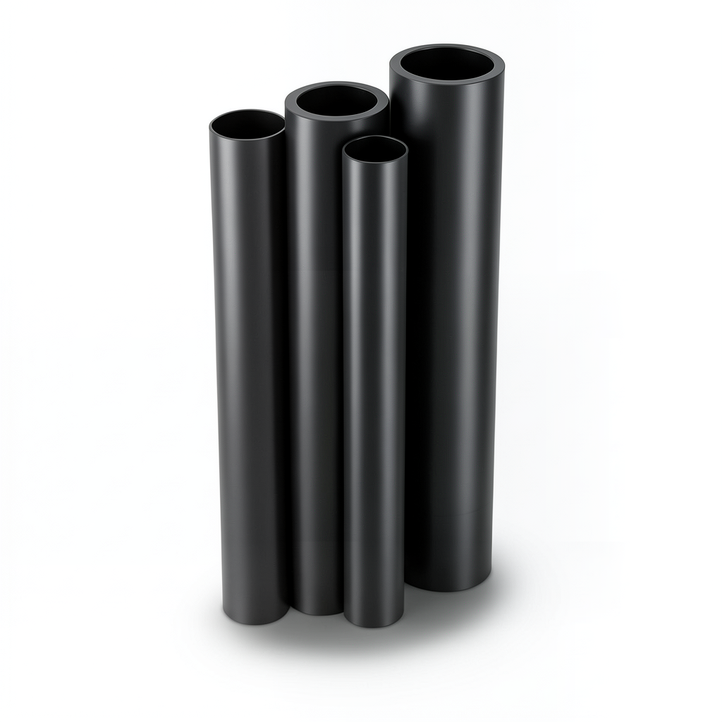 مواسير HDPE بولي ايثيلين عالي الكثافة PE 63 ضغط 6 بار قطر 355 مم سمك 20.1 مم لون أسود