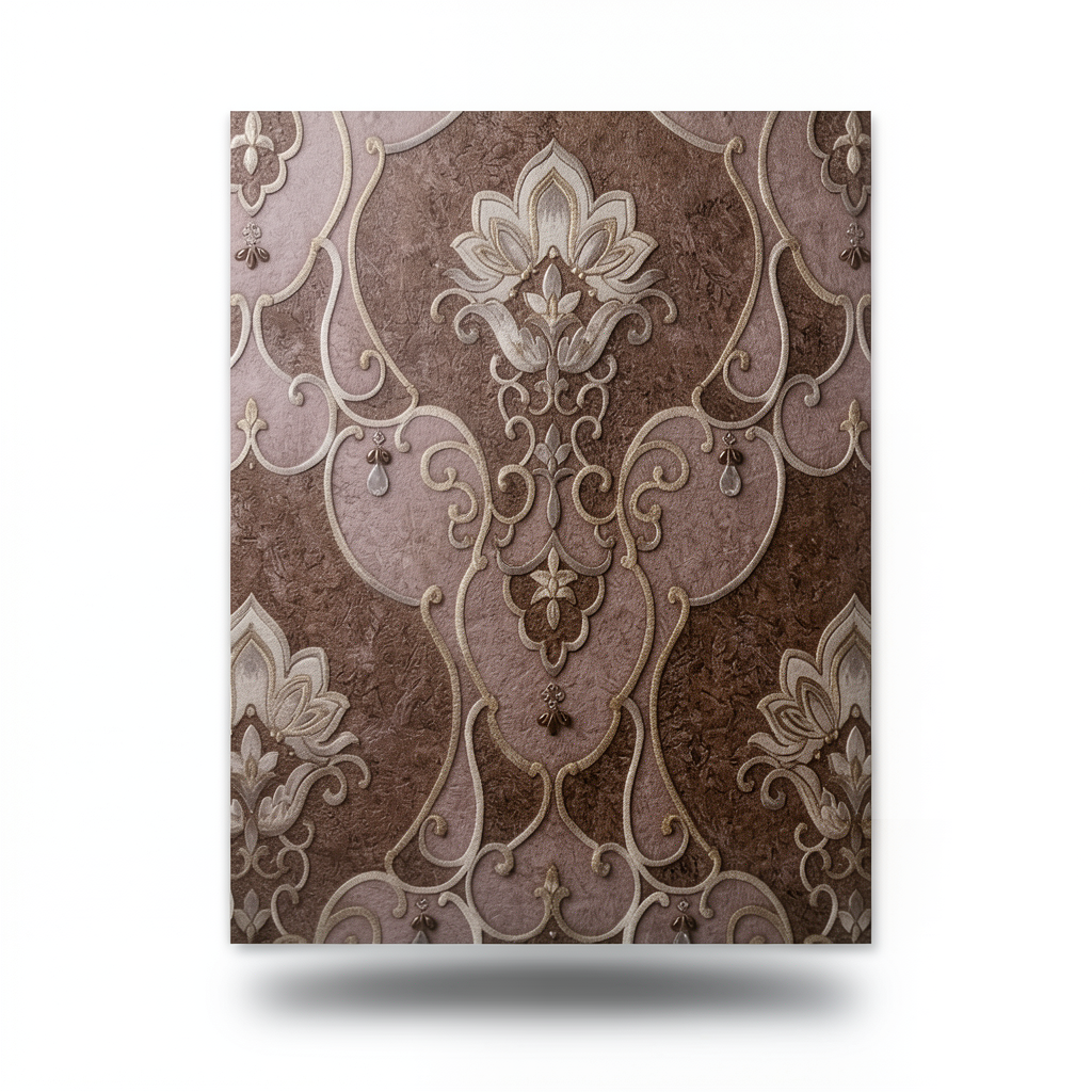Italian Wall Covering Size 10m×1.06m Brown Color, Model 85052