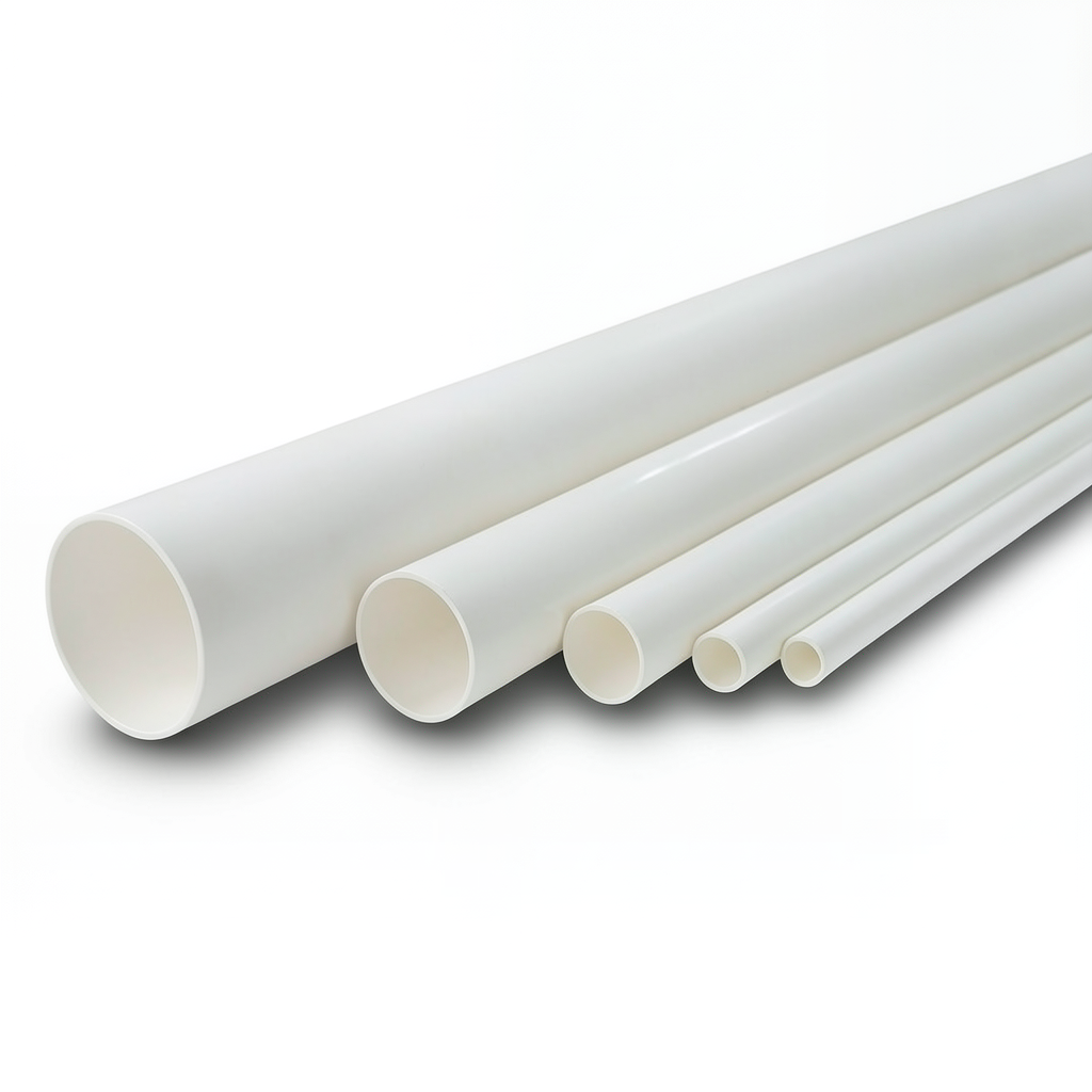 مواسير UPVC ضغط 11 بار مقاس 4 إنش سمك 4.39 مم لون أبيض