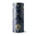 Italian Wallpaper 10m×1.06m Navy Blue with Beige, Model 85059