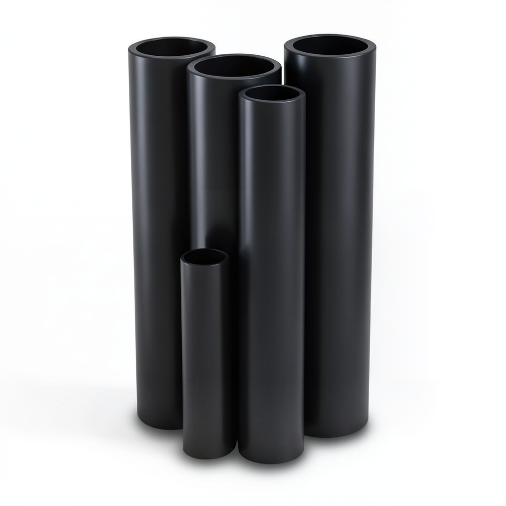 Al-Rajhi HDPE Pipes PE 63 Pressure 6 Bar Diameter 450 mm Thickness 25.5 mm Black