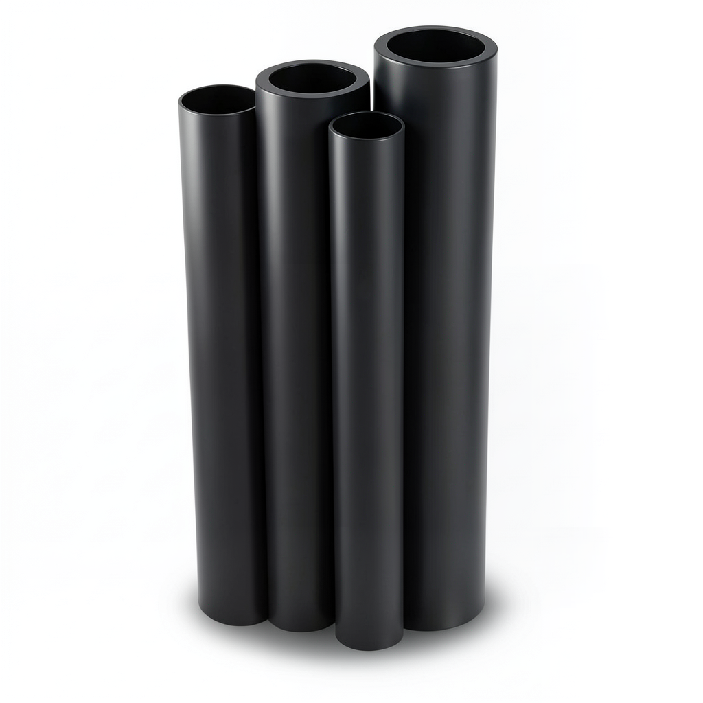 مواسير HDPE PE 63 ضغط 6 بار قطر 400 مم سمك 22.7 مم لون أسود