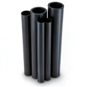 أنابيب HDPE PE 80 ضغط 10 بار قطر 140 مم سمك 10.3 مم لون أسود