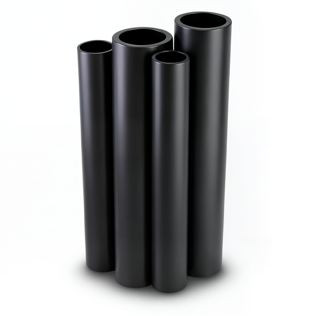 أنابيب HDPE PE 100 ضغط 12.5 بار قطر خارجي 140 مم سمك 10.3 مم لون أسود