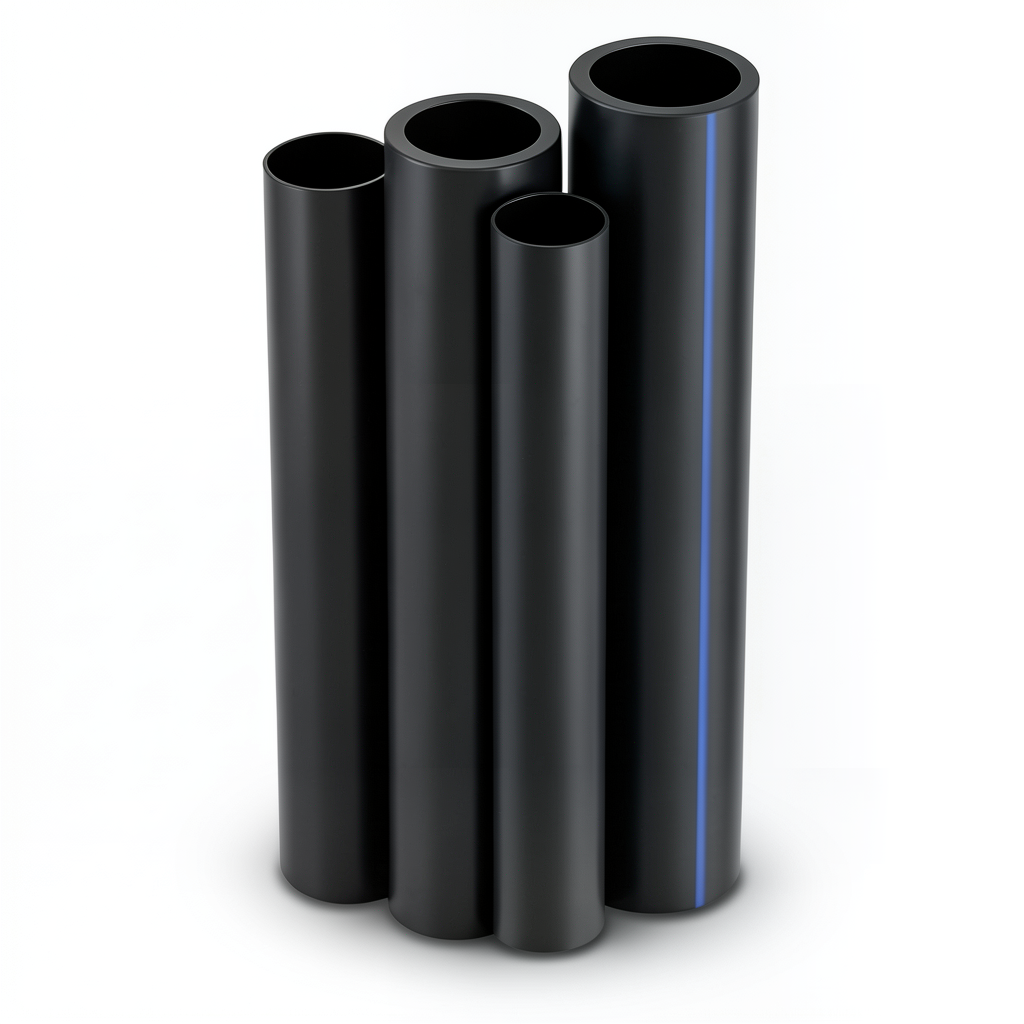 أنابيب HDPE PE 80 ضغط 10 بار قطر خارجي 160 مم سمك 11.8 مم لون أسود