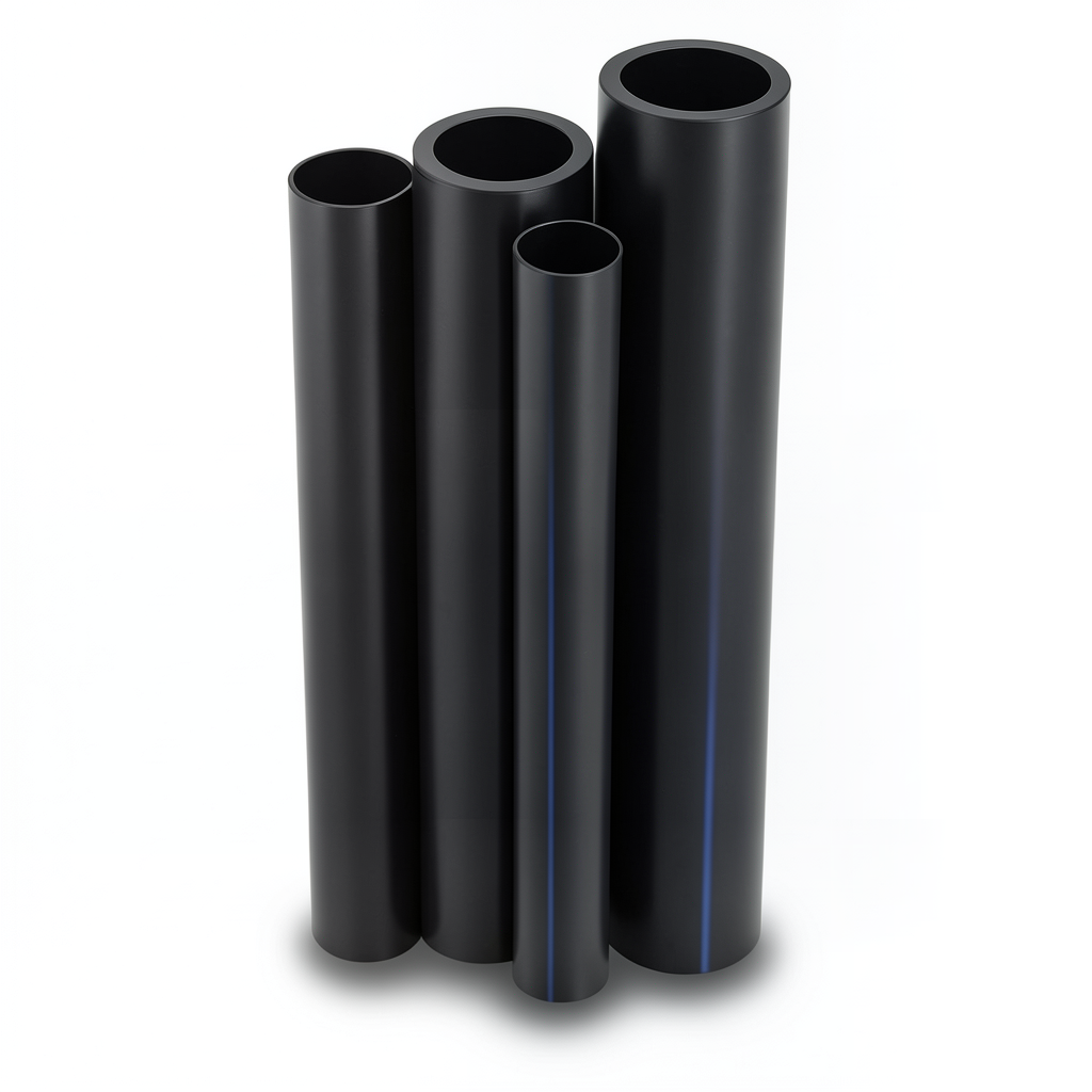 مواسير HDPE PE 100 ضغط 12.5 بار قطر خارجي 180 مم سمك 13.3 مم لون أسود