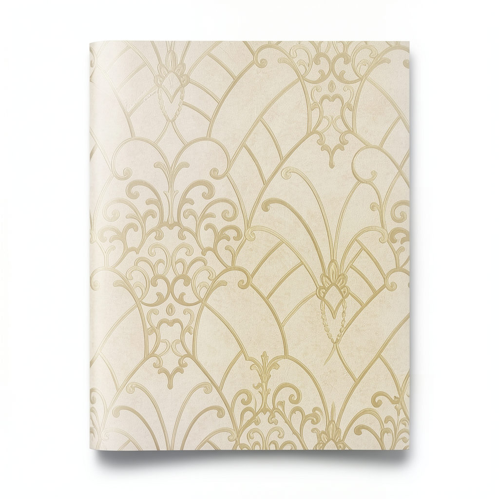 Italian Wallpaper 10m x 0.73m Beige, Model 26043