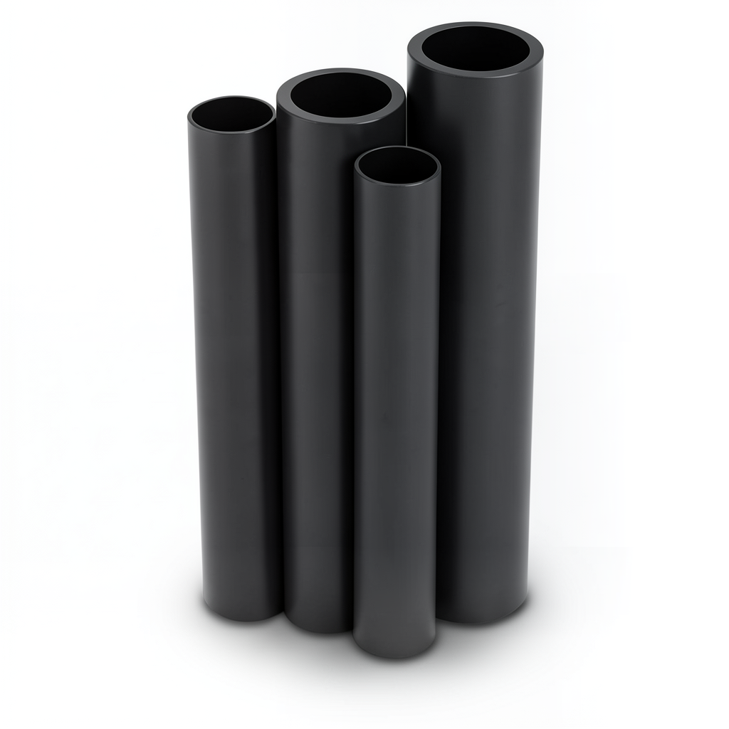 HDPE Pipes PE 80 Pressure 10 Bar 200 mm Diameter 14.7 mm Thickness Black
