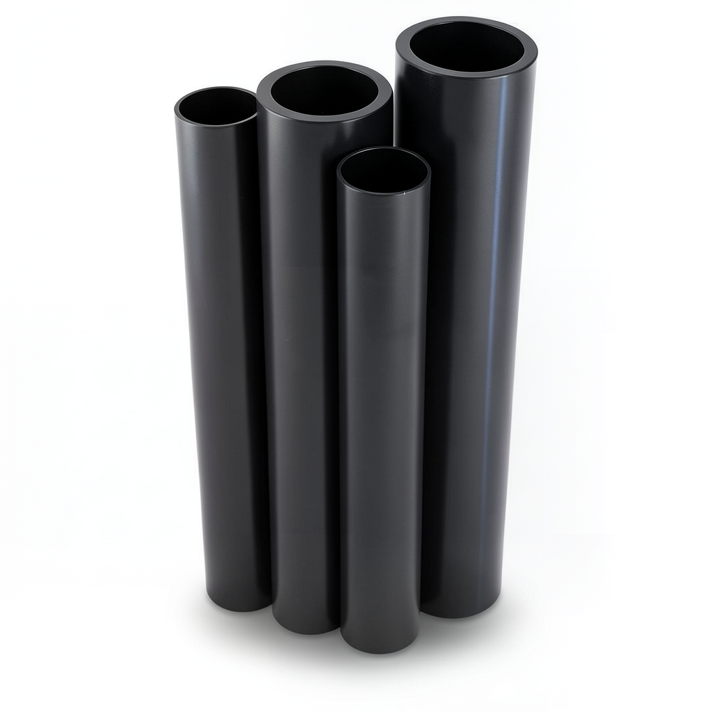 مواسير HDPE PE 80 ضغط 10 بار قطر خارجي 225 مم سمك 16.6 مم لون أسود