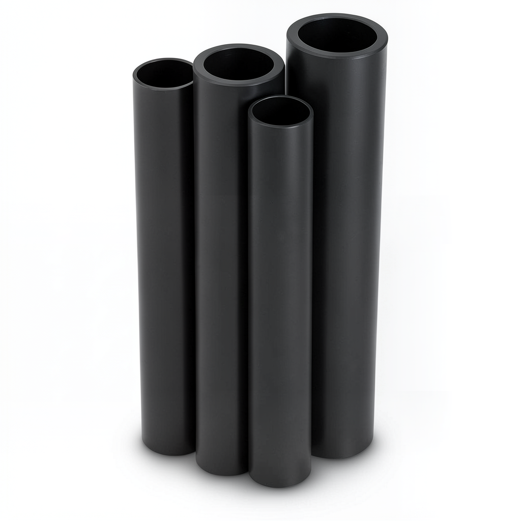 مواسير HDPE PE 100 ضغط 12.5 بار قطر خارجي 250 مم سمك 18.4 مم لون أسود