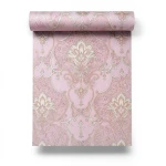 Italian Wall Decoration Pink Color, Length 10m, Width 1.06m, Model 85061