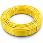 أنابيب HDPE الراجحي PE 100 ضغط 6 بار قطر خارجي 90 مم سمك 5.2 مم لون أصفر 