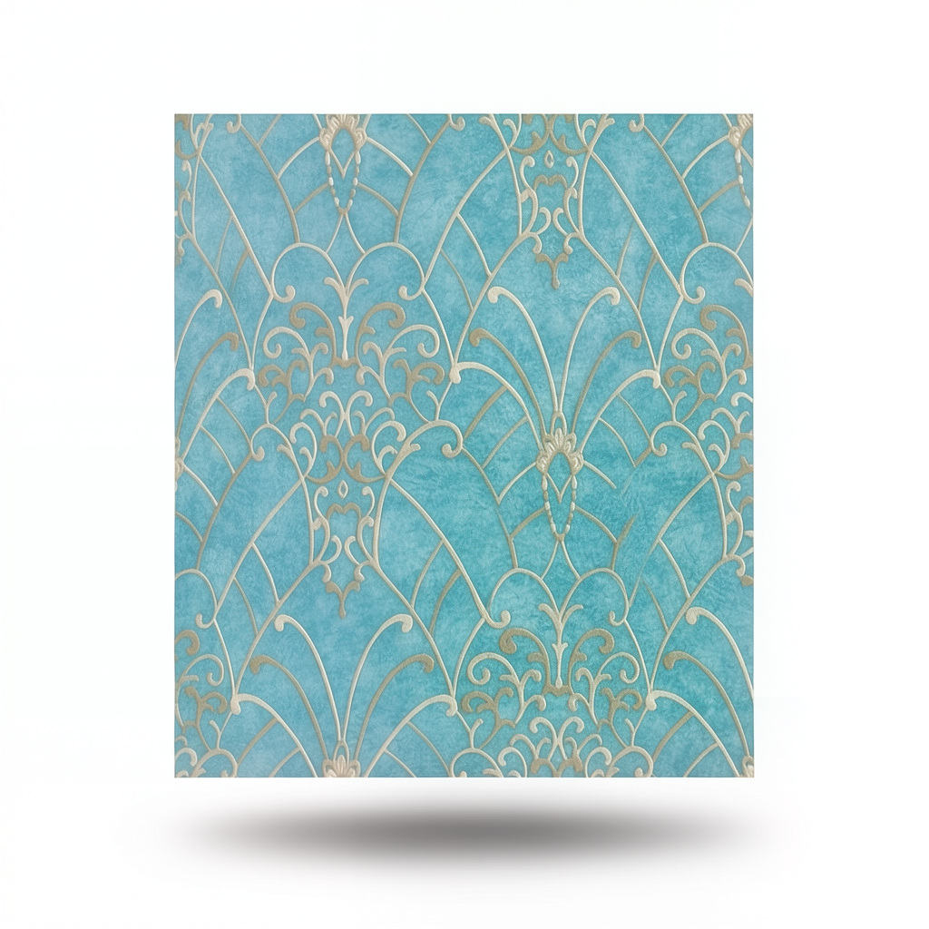 Italian Wall Covering 10m x 0.73m Turquoise, Model 26050