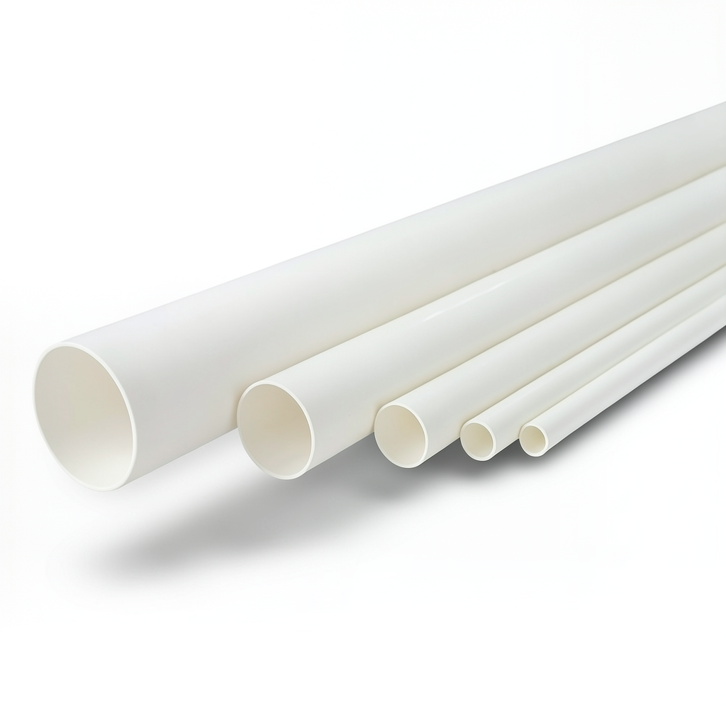 مواسير UPVC الوطني جدول 40 مقاس 8 إنش سمك 8.18 مم لون أبيض