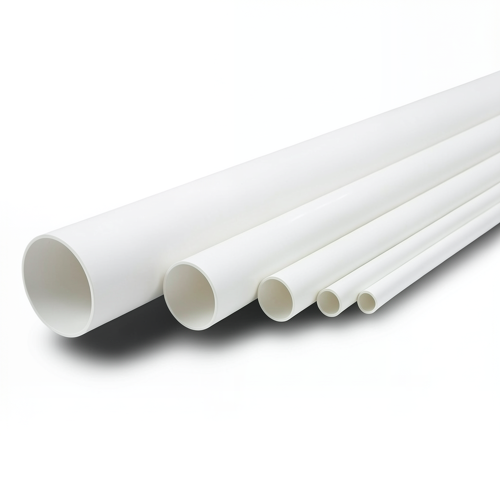 UPVC Pipes Nominal Pressure 6.9 Bar Size 6 Inch Thickness 4.11 mm White