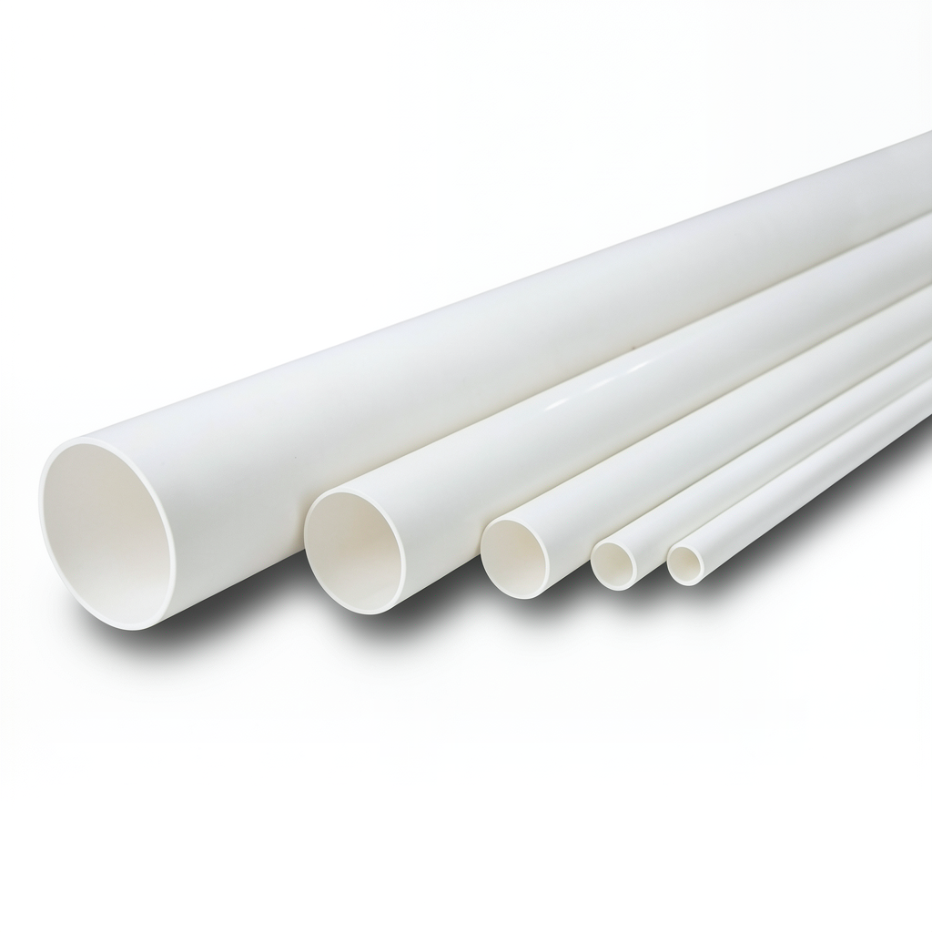 مواسير UPVC ضغط 6.9 بار مقاس 8 إنش سمك 5.33 مم لون أبيض