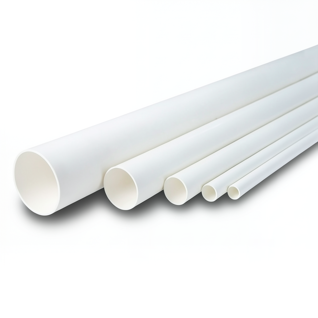 UPVC Pipes Nominal Pressure 8.6 Bar Size ½ & 1 Inch Thickness 1.52 mm White