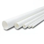 مواسير UPVC ضغط اسمي 8.6 بار مقاس ½ و1 إنش سمك 1.52 مم لون أبيض