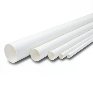 مواسير UPVC ضغط اسمي 8.6 بار مقاس ½ و1 إنش سمك 1.52 مم لون أبيض