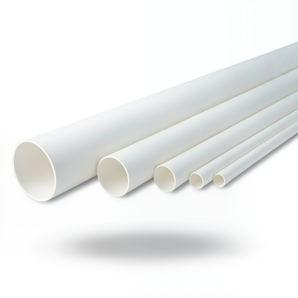 مواسير UPVC ضغط اسمي 8.6 بار مقاس 2 إنش سمك 1.85 مم لون أبيض
