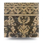 Italian Wallpaper Dark Brown with Beige, 10m x 1.06m, Model 85071