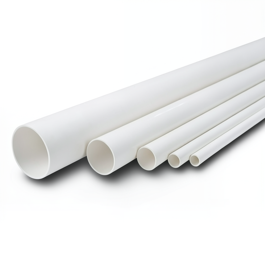 مواسير UPVC ضغط 8.6 بار مقاس 6 إنش سمك 5.18 مم لون أبيض