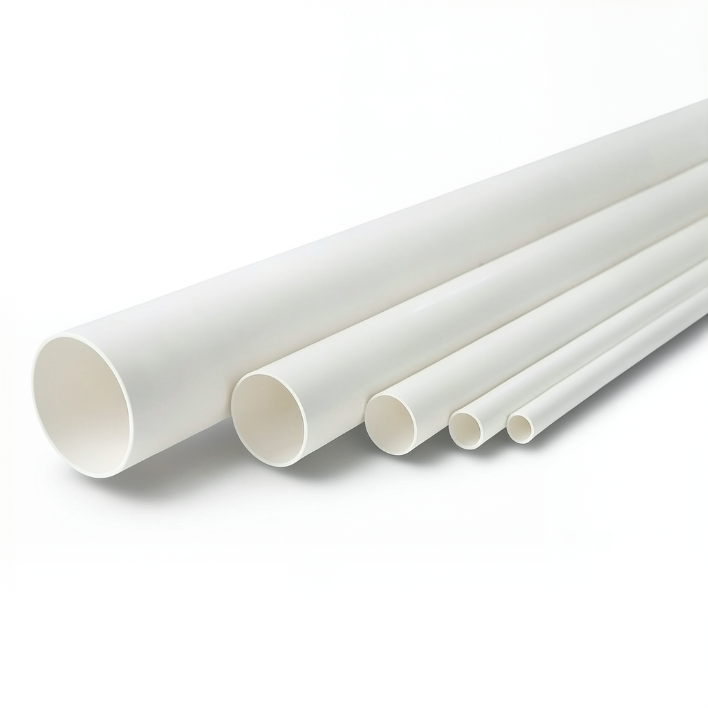 مواسير UPVC ضغط 8.6 بار مقاس 8 إنش سمك 6.73 مم لون أبيض