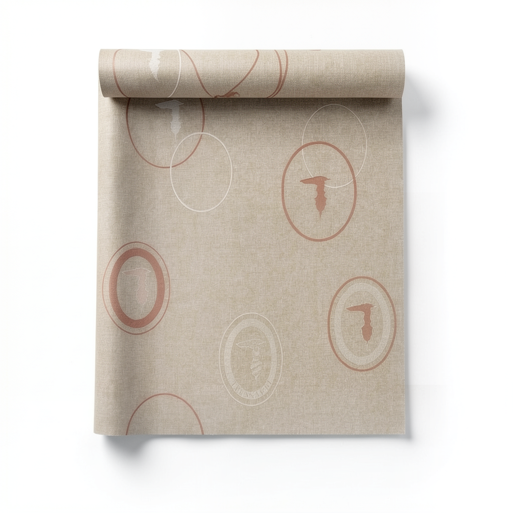 Italian Patterned Wall Decoration 10m×1.06m Light Brown