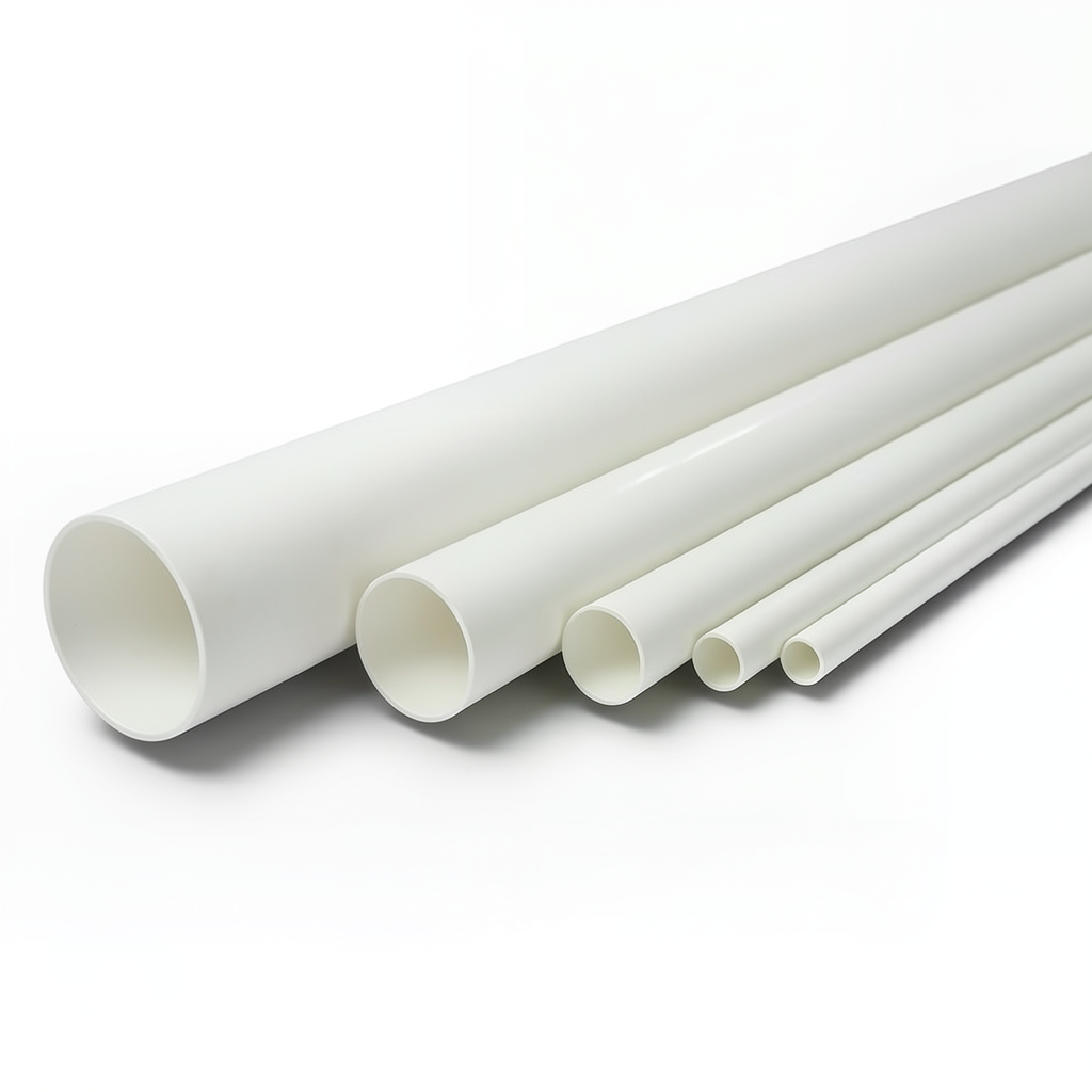 مواسير UPVC ضغط 11 بار مقاس ½ 1 إنش سمك 1.85 مم لون أبيض