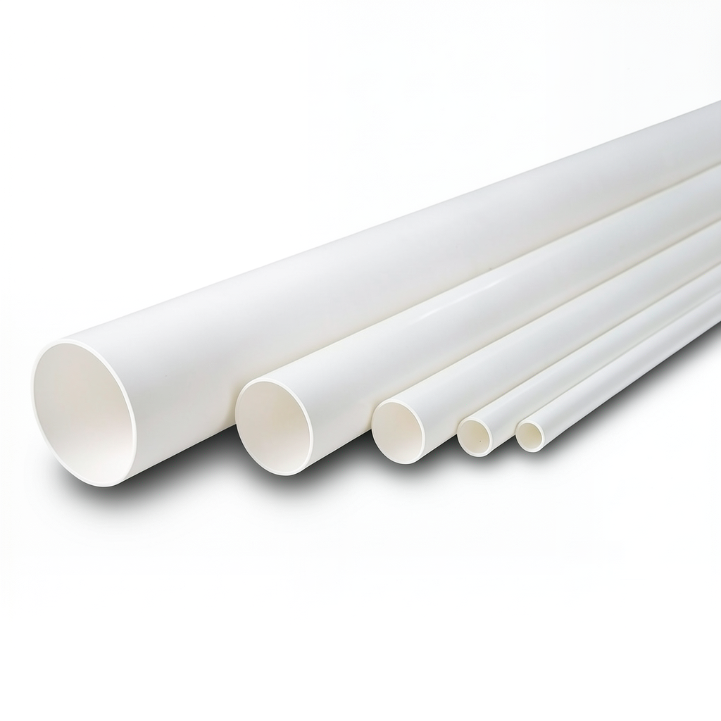 مواسير UPVC ضغط 11 بار مقاس 4 إنش سمك 4.39 مم لون أبيض