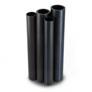 أنابيب HDPE PE 80 ضغط 10 بار قطر 140 مم سمك 10.3 مم لون أسود